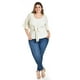 thumbnail image 5 of Blusa con moño Roman Fashion / Tallas Extras, 1832 (Arena líneas) beige 42, 5 of 6