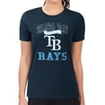 thumbnail image 4 of Women's G-III 4Her by Carl Banks Navy Tampa Bay Rays Super-Slim Fit Lightweight Team Logo Graphic T-Shirt, 4 of 5