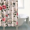 thumbnail image 4 of Pioneer Flower Floral Print Pattern Shower Curtain 72"x72" ,Bathroom Decorative Shower Curtains Set with 12 Hooks,Modern Waterproof Washable Shower Curtain, 4 of 6