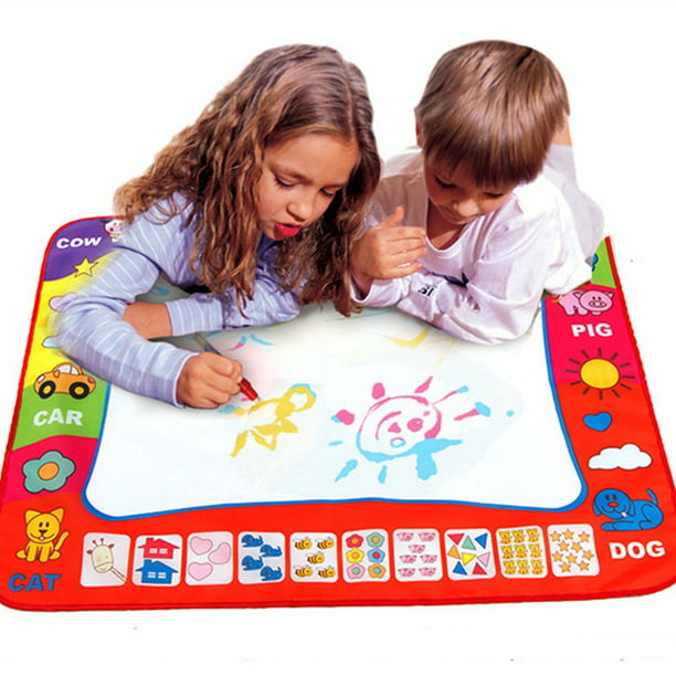Estink Aqua Doodle Mat Water Painting Draw Writing Board Mat With 2 Magic Pens Learning Doodle Gift For Children Baby Toddlers Kids Boys Play Mat Walmart Com Walmart Com