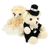 Healifty Stuffed Animal Party Favors White PP Cotton 2Pcs for Festive Atmosphere