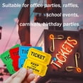 thumbnail image 2 of Homrelaxy 4800 Double Raffle Tickets, 1200 Tickets Per Roll, Assorted 50/50 Raffle Tickets Roll for Events, Entry, Carnivals, and Door Prizes (Blue/R, 2 of 5