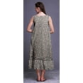 thumbnail image 2 of Bimba Gray Floral Leaves & Tulip Printed Cotton Nightgowns For Women Sleeveless Gown Sleepwear Maxi Dress X-Small, 2 of 6