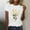 White, variant on ATENAR T Shirts for Women Breathable Shirts Fashion Casual Tops Green 3XL
