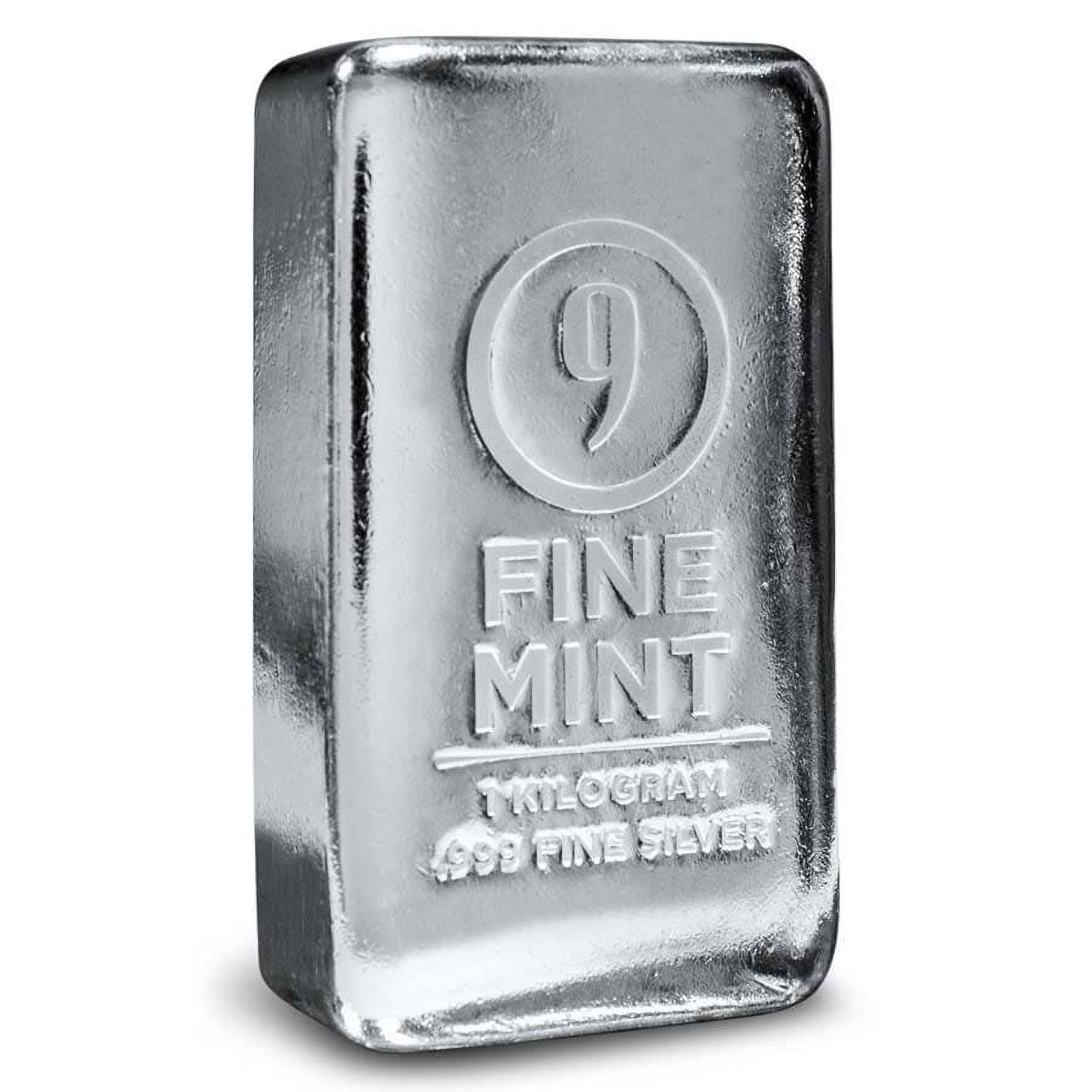 1 kilo Cast-Poured Silver Bar - 9Fine Mint - Walmart 