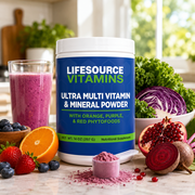 LifeSource Vitamins Ultra Mineral & Multivitamin Powder with Phytos – Naturally Flavored Vitamin Powder for Immune Support - 14 oz