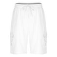 thumbnail image 4 of Posijego Men's Knee Length Cargo Shorts Elastic Waist Drawstring Summer Casual Vacation Shorts for Men, 4 of 5