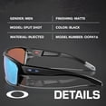 thumbnail image 2 of Oakley OO9416 Split Shot Rectangle Shaped Polarized Sunglasses for Men - Includes Official Eyewear Kit - Matte Black Frame with Prizm Deep Water Lens, 2 of 6