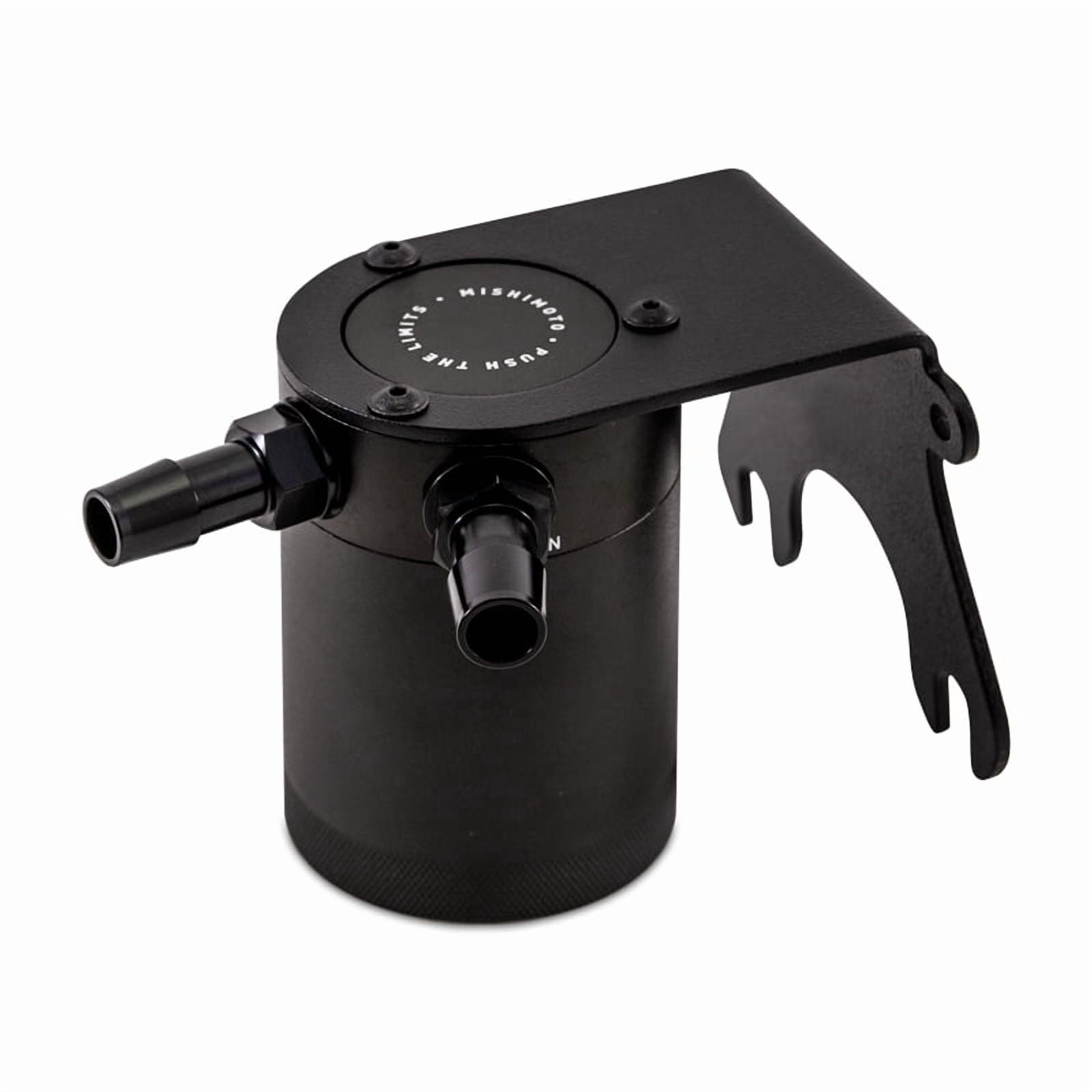 Mishimoto MMBCC-JLP-18PBE Baffled Oil Catch Can Compatible With Jeep Wrangler JL 3.6 L 2018+ Black