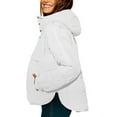 thumbnail image 4 of Cathalem Winter Coats for Women Womens's Lightweight Down Coat Long Sleeve Button Quilted Pullover Puffer Jacket Packable Hooded Oversized Winter Coat (White,L), 4 of 6