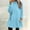 #Light Blue, variant on DPTALR George Women's Winter Solid Color High Collar Long Sleeve Top with Pocket,Coffee,Size M