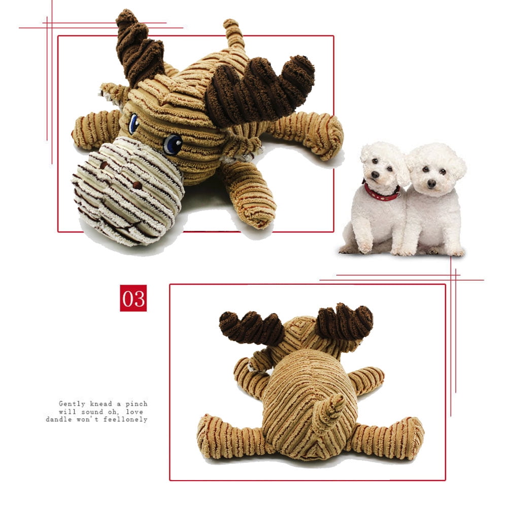 Kepooman 3 Pack Dog Chew Toy for Teething Chewing and Playtime, No Stuffing Plush Animal Dog Squeaky Toy, Multi-color Kepooman 3 Pack Dog Chew Toy for Teething Chewing and Playtime, No Stuffing Plush Animal Dog Squeaky Toy, Multi-color