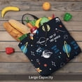 thumbnail image 5 of Pofeuu Space Print Tote Bag for Women,Hobo HandBags with Zipper,Large Capacity Casual Shoulder Handbags with Inner Pockets, 5 of 7