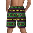 thumbnail image 2 of Lsque Mens Swim Trunks Carnival Mardi Gras Pattern - Bathing Suit Compression Liner - Beach Swim Shorts Swimwear - (S-3XL) - Stretch Quick Dry -3X-Large, 2 of 9