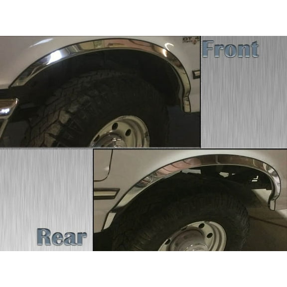 Stainless Steel Fender Trim 4Pc Fits 1987-1996 Ford F-150 WZ17308 QAA