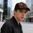 thumbnail image 4 of YYDENG Gothic Embroidered Newsboy Cap Flat Brim Beret Hat Soft Polyester Unisex Ivy Cap Vintage Retro Flat Cap For Daily Streetwear Party Holiday Casual Wear, 4 of 6