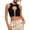 Black, variant on Womens High Neck Sleeveless Ribbed Tank Top 2026 Summer Fitted Stretch Soft Casual Daily Workout Layering Undershirt
