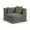 Green, variant on Bowery Hill Contemporary Brown Chenille Fabric Corner Modular Chair