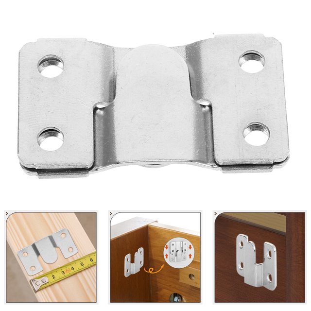 Minkissy 12 Pcs Matériel de Table Attaches Murales en Acier Inoxydable Argent pour Décoration de Meubles