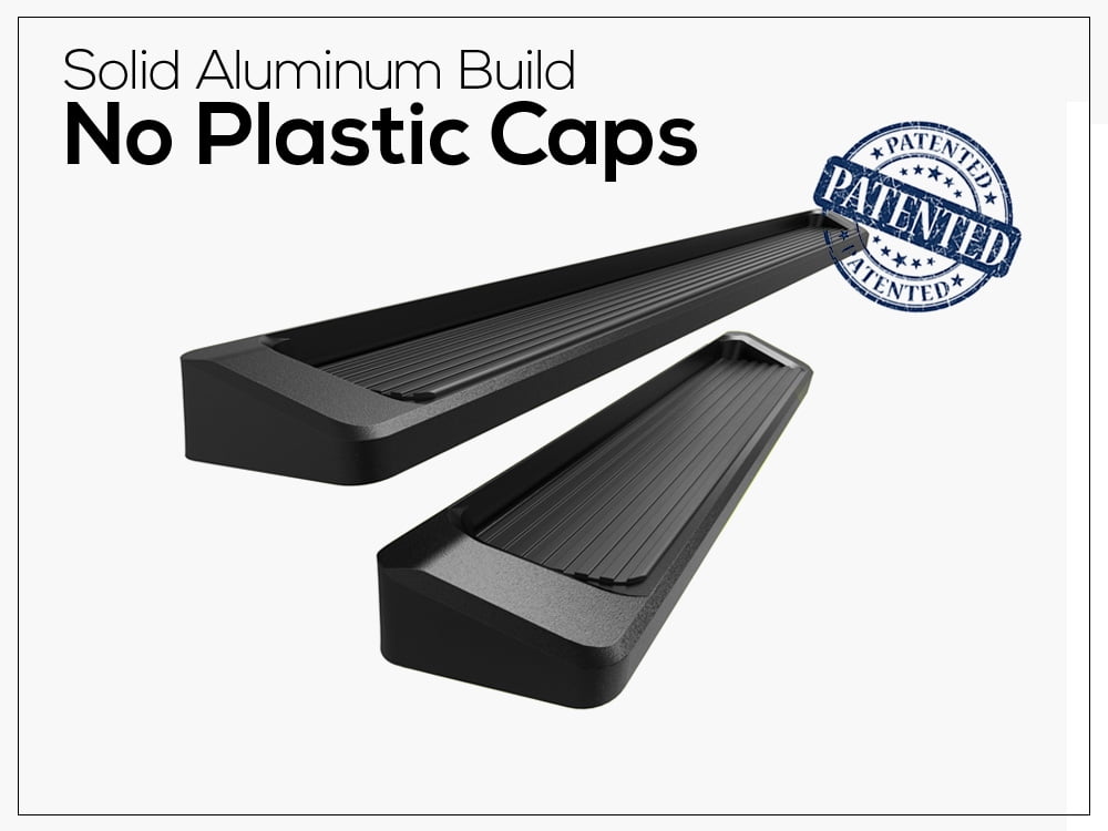 APS Running Boards 6-inch Matte Black Compatible with Ford Econoline 1999-2014 Full Size Van 3-Door (Nerf Bars Side Steps Side Bars)