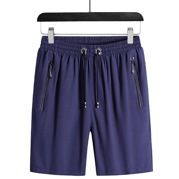 Pantalones Cortos Deportivos Ligeros de Poliéster Transpirable, Pantalones Cortos de Trabajo Casual para Correr, Gimnasio, Playa Y Verano