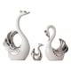 thumbnail image 2 of Colección de 3 figuras de cisne, escultura animal elegante y moderna, adorno de escritorio para Plata blanca, 2 of 9