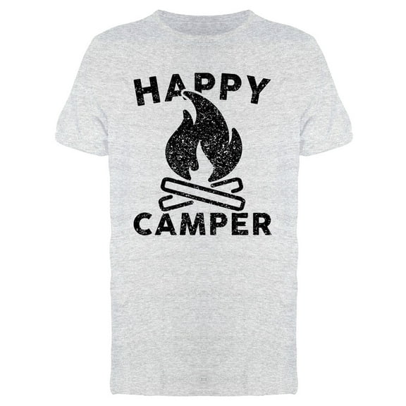 Happy Camper Funny Camping Graphic Men T-Shirt, Male XX-Large
