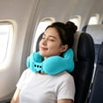 thumbnail image 6 of Press - to - Inflate Inflatable U - Shaped Neck Pillow, Portable Waterproof Travel Support Cushion, Firm Breathable Cozy PVC Material for Travel Office Rest,Light Blue, 6 of 6