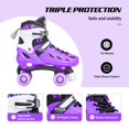 thumbnail image 3 of Patines METROLLER para niñas de 5 a 8, 8 a 12 años, niños y adolescentes, color morado, 3 of 5