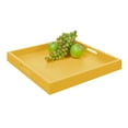 thumbnail image 6 of Convenience Concepts Palm Beach Tray in Mustard Yellow Wood Finish with Handles, 6 of 7