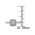 thumbnail image 4 of Halo Diamond Engagement Ring 1/2 Carat (Ctw Color G-H Clarity I1-I2) in 10K White Gold, 4 of 5