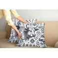 thumbnail image 2 of Ambesonne Rustic Throw Pillow Cover 2 Pack, Botanical Southwestern Cow, 20", Dark Blue Grey and White, 2 of 7