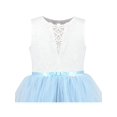 thumbnail image 5 of Sunny Fashion Girls Dress Blue Lace Tulle Layered Elegant Party Wedding Pageant Sleeveless 7 Years, 5 of 6