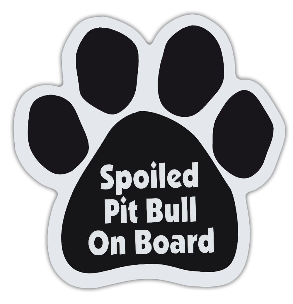 Dog Paw Shaped Spoiled Pit Bull On Board (Pitbull) Dogs