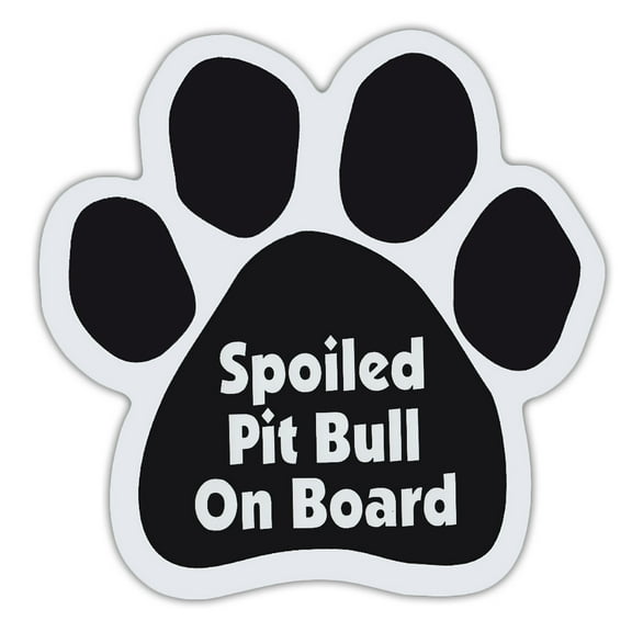 Dog Paw Shaped Magnets: Spoiled Pit Bull On Board (Pitbull) | Dogs, Gifts