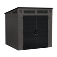 thumbnail image 1 of Suncast Modernist 7" x 7' Storage Shed, 49 sq. ft. - Resin Metal Reinforced - Peppercorn/Black, 1 of 9