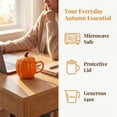 thumbnail image 7 of Pumpkin Ceramic Coffee Mug with Lid 14oz for Halloween，Autumn Fall Design, Microwave Safe, Novelty Cup, For Women & Friends, Family Decor, 7 of 7