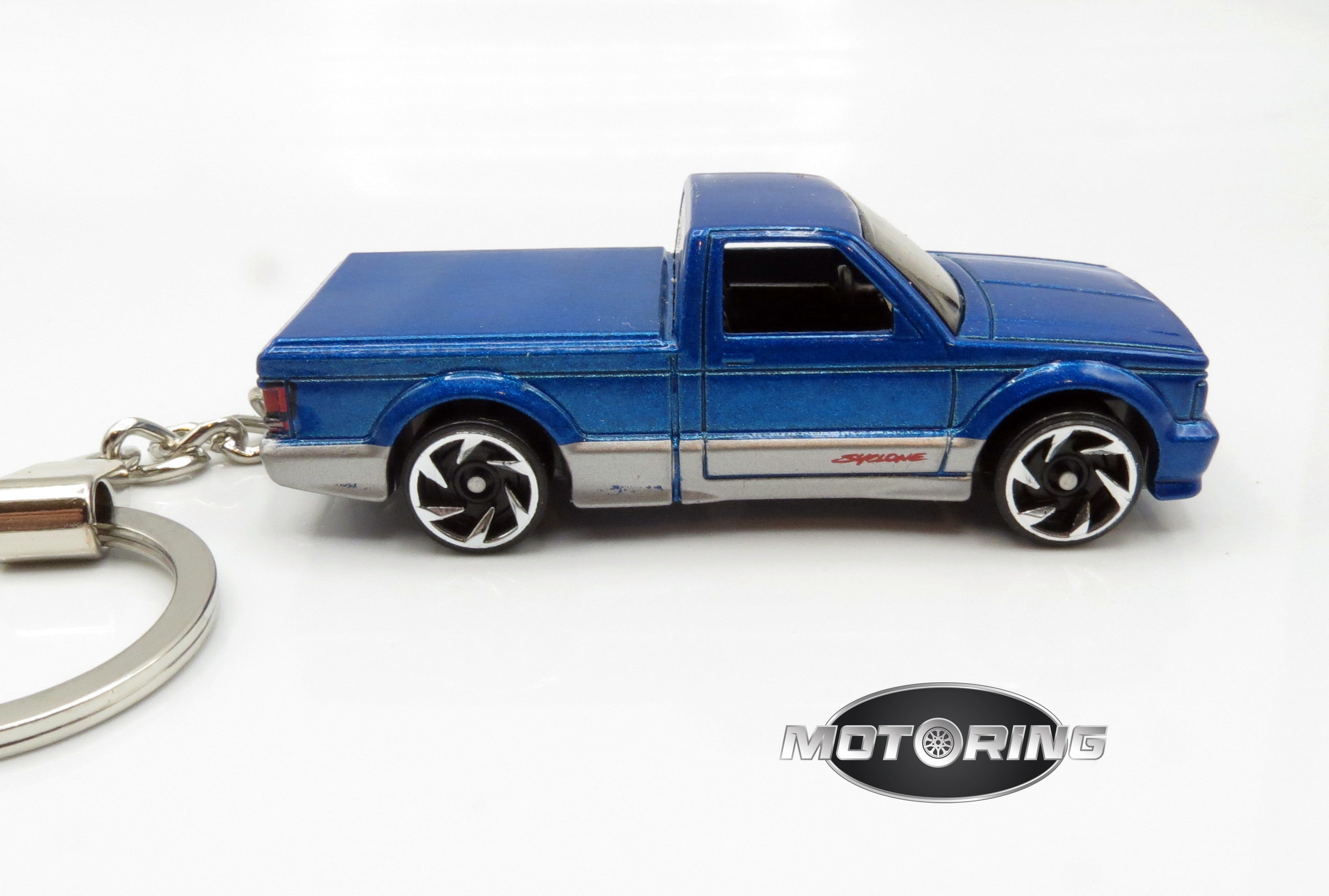 1991 '91 GMC Syclone Blue Truck Novelty Keychain 1:64 Diecast