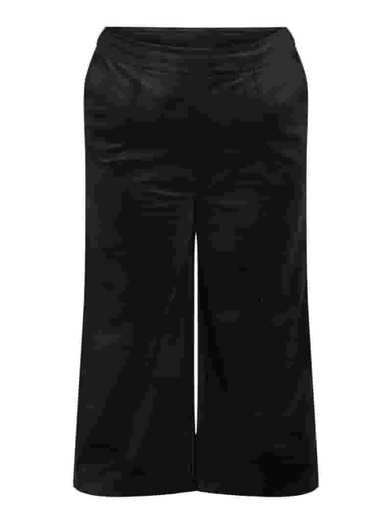 パンツ LUV IS TRUE OW VELVET PANTSBLACK Just My Size Women's Plus Velvet Pull-On Wide-Leg Pants