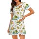 thumbnail image 1 of Easygdp Cute Frog Camisón de manga corta para mujer, informal, estampado, 1 of 6