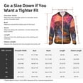 thumbnail image 5 of Gaeub Lantern Giraffes Magical Forest Men's and Women's UPF 50+ Long-Sleeved Sun Protection Clothing, Fishing Shirt Long Sleeve Zip-Small, 5 of 7