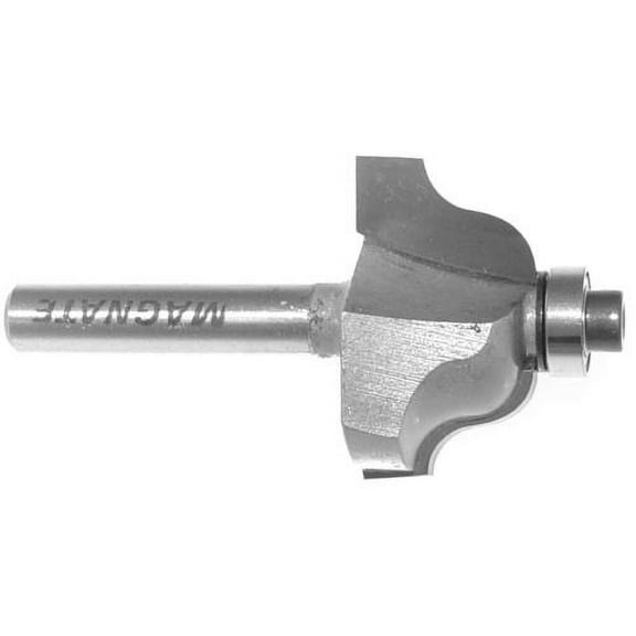 Magnate 1605 Roman Ogee Router Bit - 5/8" Cutting Height, 1/4" Shank Diameter, 3/16" Radius, 1-1/8" Overall Diameter, 1-1/4" Shank Length