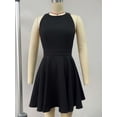 thumbnail image 4 of A-Line Dress with Flared Skirt (S, Black), 4 of 4
