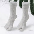 thumbnail image 5 of Yucurem Unisex Clog Socks Washable Toe Separation Socks for Everyday Wear (Grey), 5 of 9