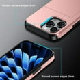thumbnail image 3 of Dteck Case for iPhone 16 Pro Max,Heavy Duty Protective Dual Layer Shockproof Hidden Card Slot/ Holder Slim Wallet for Women&Men,Red, 3 of 8