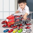 thumbnail image 4 of Godderr Toddler Fire Truck Toys for Kids,Baby Mini Alloy Fire Truck Simulation Container Truck Toys with Sound and Light Story Early Learning Toys, 4 of 6
