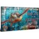thumbnail image 1 of Arte en pared de cascada, bosque natural, alrededor del lago, paisaje de la montaña nebulosa, habitación salvaje, arte con corriente de agua, decoración para baño y hogar, 1 of 6