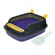 thumbnail image 3 of Lavabo para arena para gatos con tapa abierta, arenero para mascotas, orinal para gatos, inodoro para gatitos, alto S violeta A, 3 of 9