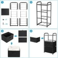 thumbnail image 6 of Dresser Tower with  Drawers,Fabric Dresser Drawer Organizer Unit,Dresser Chest with Wood Top,Vertical Storage Dresser,Small Dresser for Bedroom,Office, 6 of 8