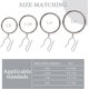 thumbnail image 4 of Curtain Rings with Hooks Rustproof Metal Drapery Rings, 4 of 4